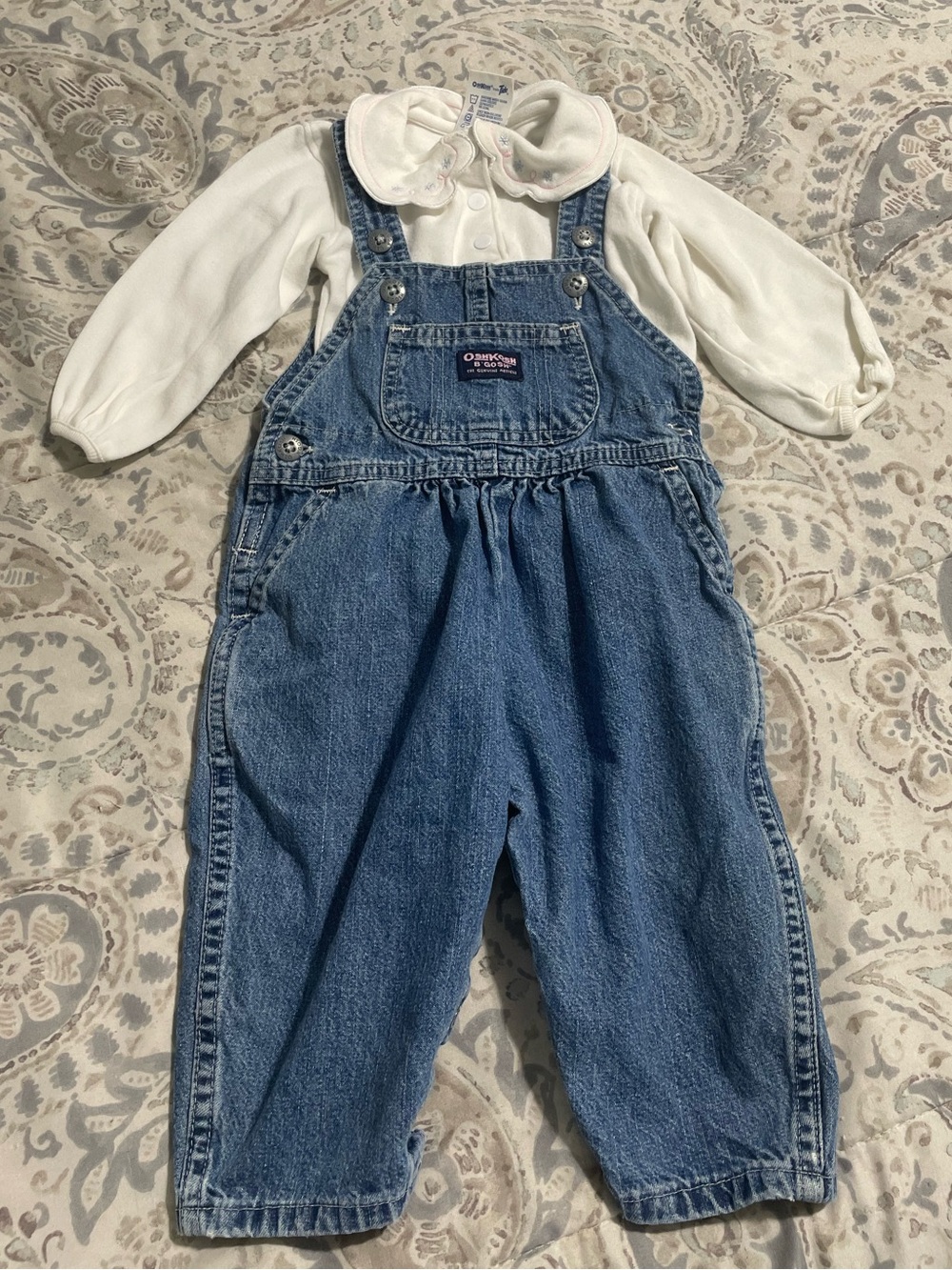 Vintage Oshkosh Overalls and Collared Shirt